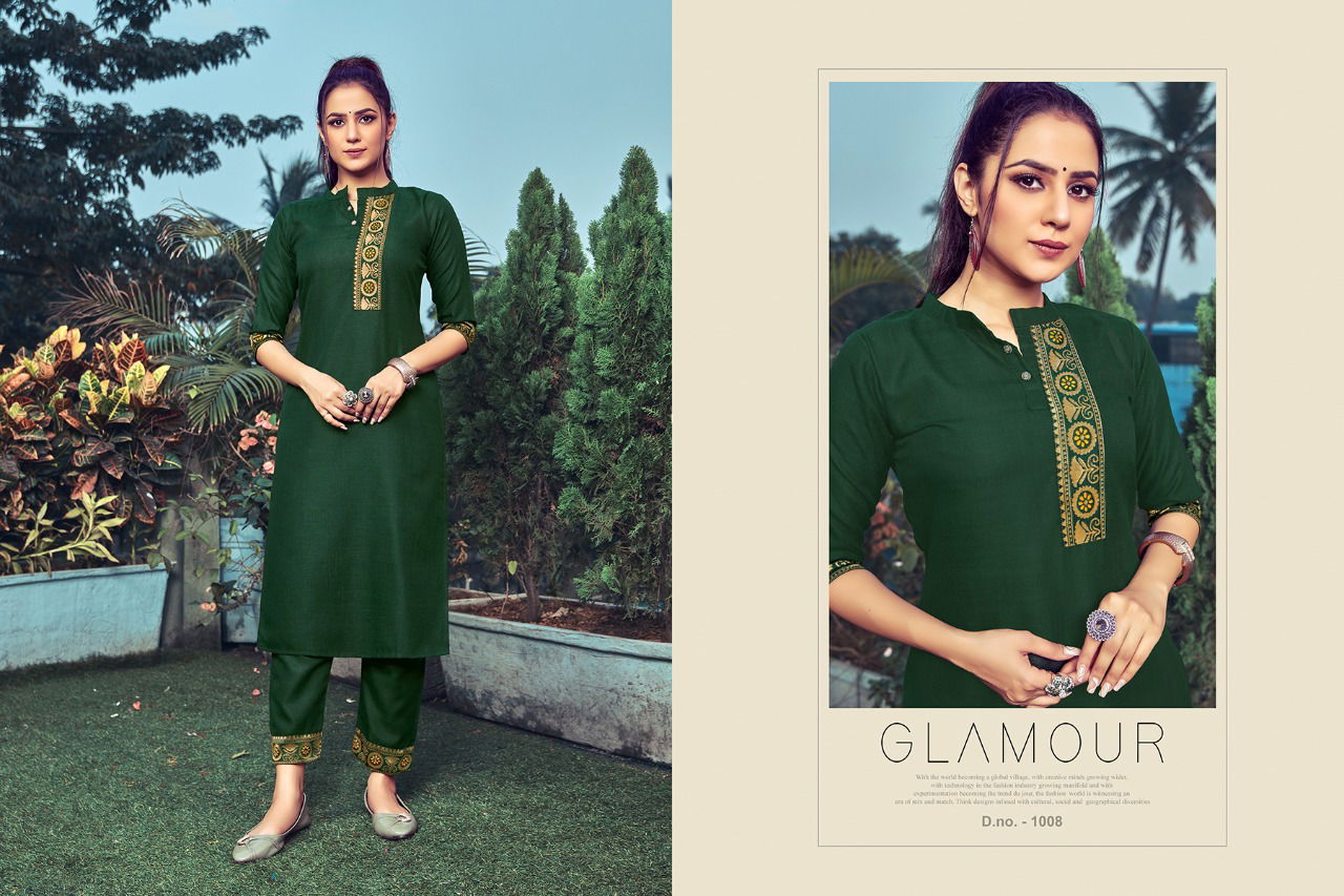 Vff Life Style Ethnic Wear Designer Cotton Latest Kurti With Bottom Collection